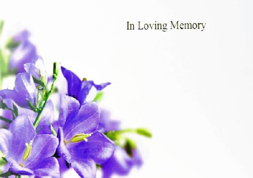 Florist Cards large In Loving Memory Purple x 9pcs - www.floralsundries